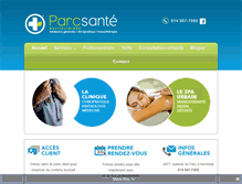 Tablet Screenshot of parcsante.ca
